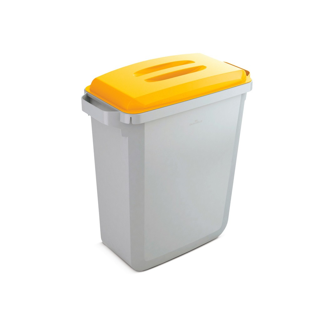 Image of Rechteckiger Abfall- und Wertstoffbehälter zur Müllsammlung und Recycling-Materialien Der Abfall- und Wertstoffbehälter DURABIN mit 60 Litern Fassungsvermögen ist ideal für die Müllsammlung und Recycling-Materialien geeignet. Für den einfachen Transport v