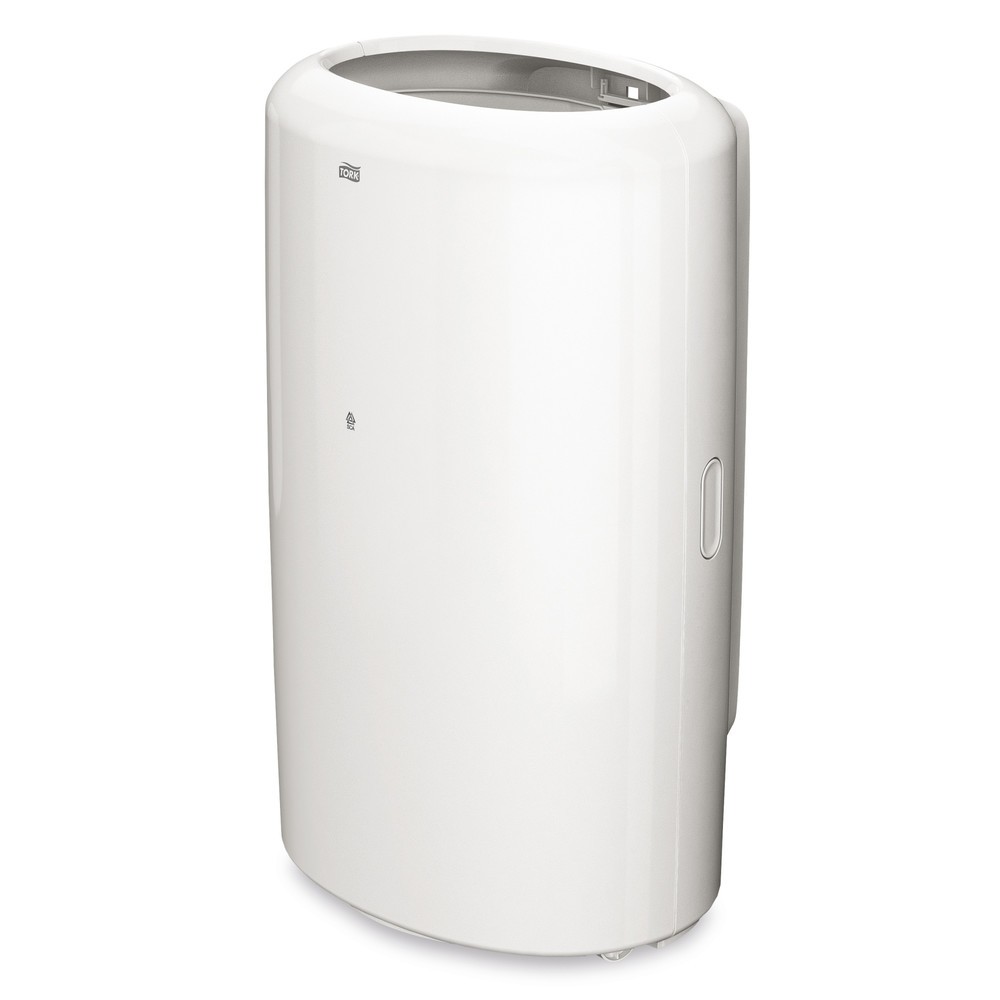 Image of Der Abfallbehälter TORK® Box für sanitäre Anlagen In Waschräumen und auf Toiletten sind kleine Abfallboxen unerlässlich, sei es für benutzte Papiertücher nach dem Händewaschen oder Hygiene-Abfälle. Der TORK® Abfalleimer eignet sich für diesen Zweck besond