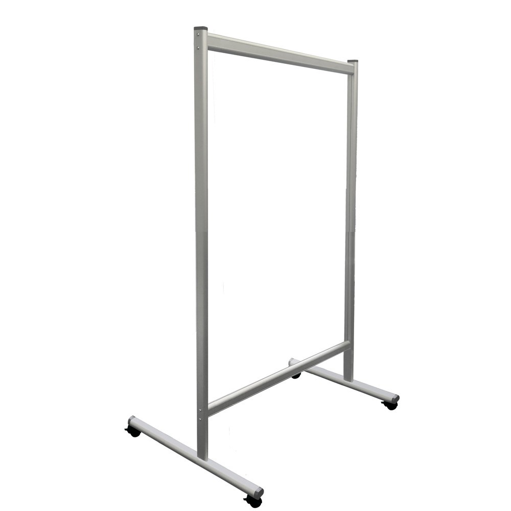 Image of Hygieneschutz aus Acrylglas Mit dem Hygiene-Schutzschild aus Acrylglas sorgen Sie für einen verbesserten Hygieneschutz bei direktem Personenkontakt am Arbeitsplatz. Die pflegeleichte Virenschutzwand lässt sich durch den silbereloxierten Aluminiumrahmen mi