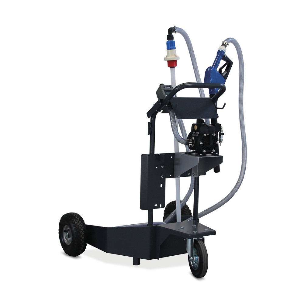 Image of Mobiles Betankungssystem für AdBlue®-Kraftstoffzusatz – Das AdBlue® Abgabegerät SAMOA-HALLBAUER dient der mobilen Versorgung mit AdBlue®-Kraftstoffzusatz. Das Abgabegerät besteht aus einer Kombination von einem Fasswagen und einer mit Druckluft betriebene