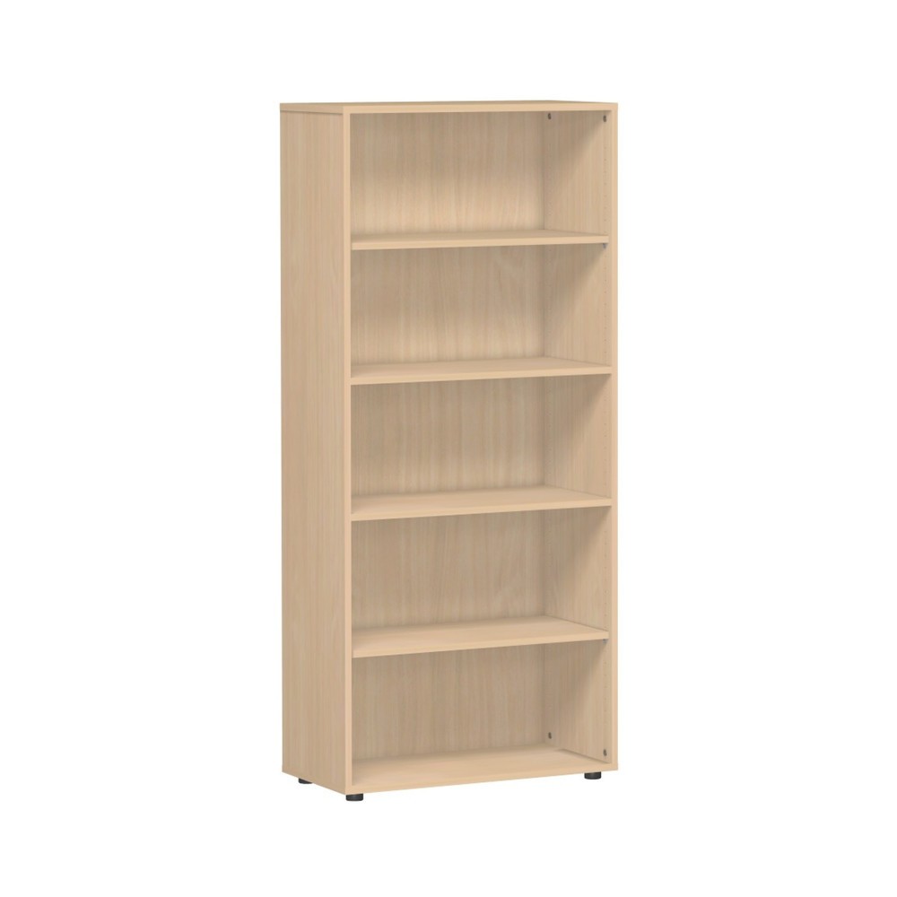 Image of  Masse H x B x T mm: 1808 x 800 x 400; Rückwand Stärke mm: 3; Einlegeböden verstellbar im Rasten von mm: 32; Farbe: BucheAktenregal Lissabon, 5 Ordnerhöhen, Breite 800 mm, Buche Aktenregal Lissabon, 5 Ordnerhöhen, Breite 800 mm, Buche