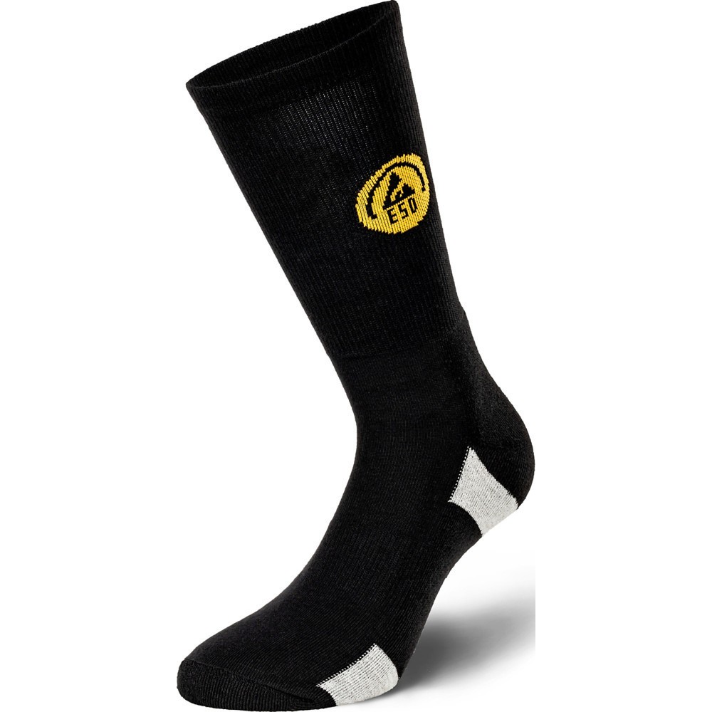 Image of Die ESD-Socke WORK ESD mit langer Hochferse für die Polsterung am hinteren Schuhabschlussrand ist unverzichtbar, da sie eine elektrostatische Aufladung verhindert. Sie dient so dem Schutz vor elektrostatischer Entladung, die u.a. sensible elektronische Ba