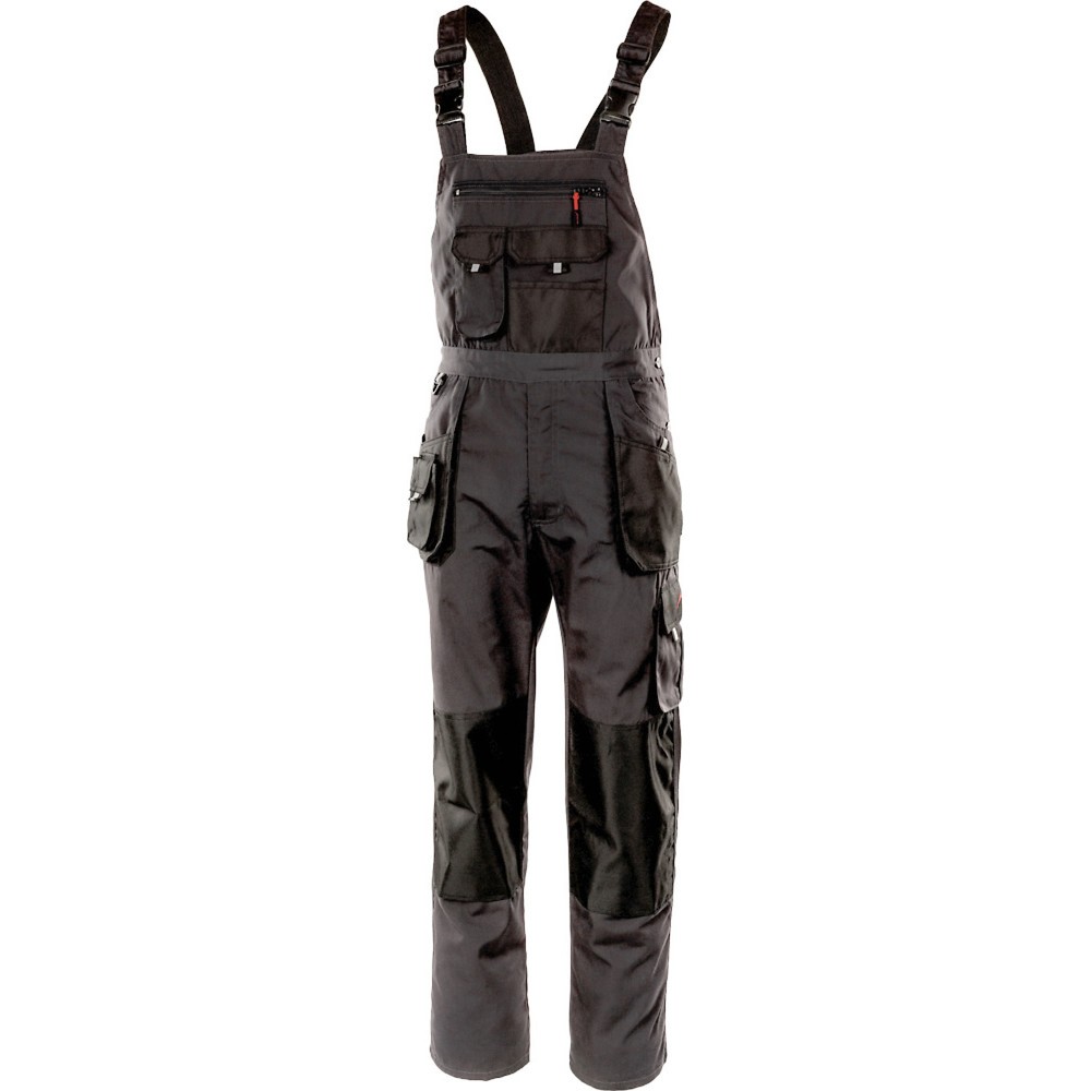 Image of ALLROUND BLACK - die Klassiker aus unserer Workwear! Die Latzhose ist dein praktischer Begleiter im Arbeitsalltag. Hergestellt aus strapazierfähigem Canvas mit robusten Polyester Oxford Besätzen lässt sie dich auch während langen, anstrengenden Arbeitstag