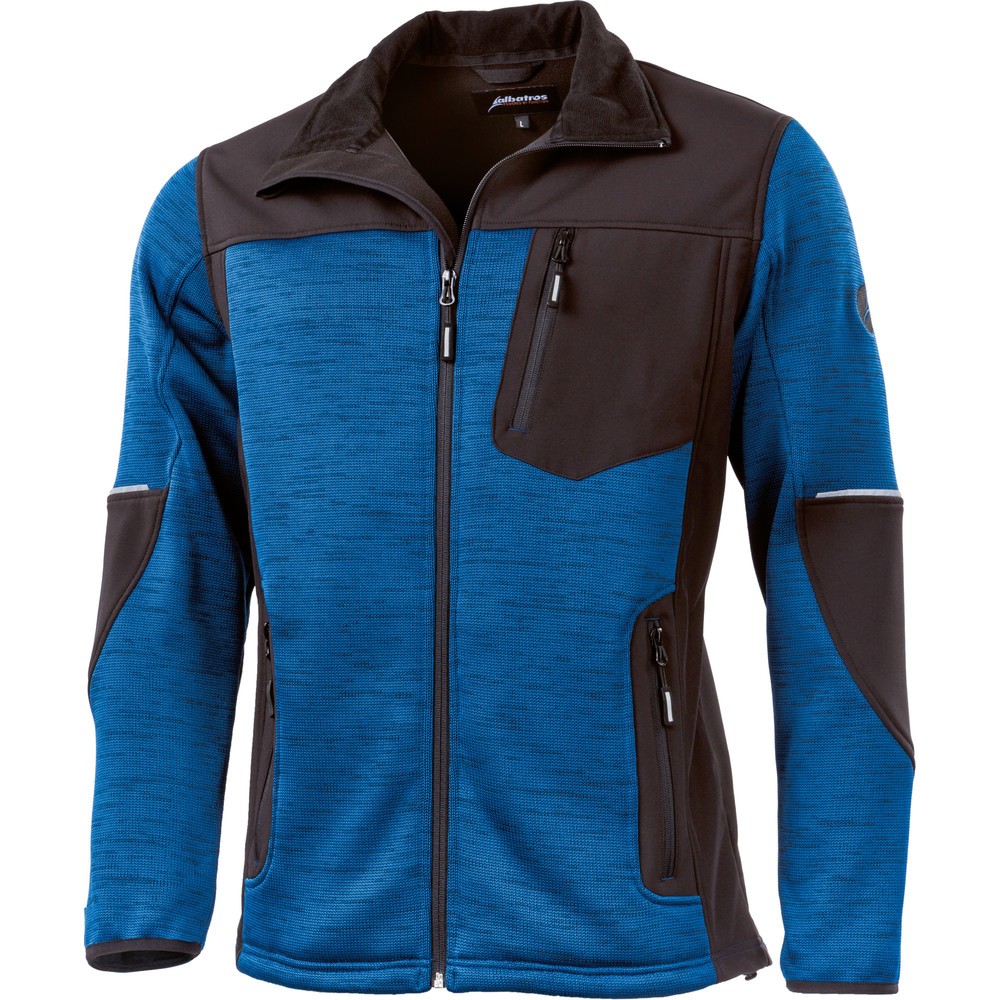 Image of  Verfügbare Grössen: S- 3XLAlbatros MAXWELL Strick-/Softshelljacke Grösse 2XL, blau/schwarz Albatros MAXWELL Strick-/Softshelljacke Grösse 2XL, blau/schwarz