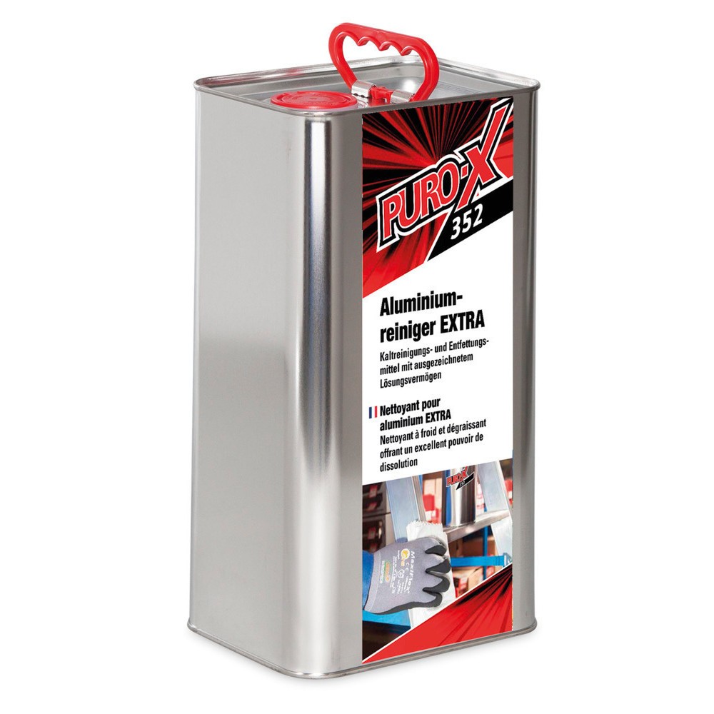 Image of  In verschiedenen Gebindegrössen erhältlichAluminiumreiniger Puro-X 352 Extra, 5 Liter Aluminiumreiniger Puro-X 352 Extra, 5 Liter