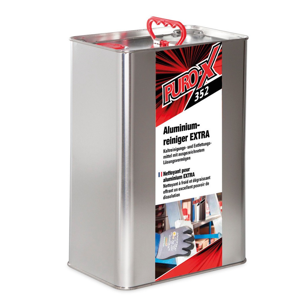 Image of  In verschiedenen Gebindegrössen erhältlichAluminiumreiniger Puro-X 352 Extra, 10 Liter Aluminiumreiniger Puro-X 352 Extra, 10 Liter