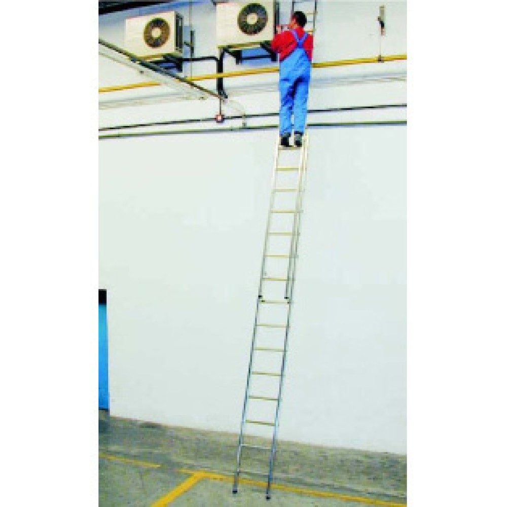 Image of Anlegeleiter KRAUSE® 2-teilig – stabil und flexibel nutzbar Diese Aluminium-Anlegeleiter ist im ausgezogenen Zustand für grosse Arbeitshöhen geeignet. Beide Teile der Teleskopleiter können zudem unabhängig voneinander genutzt werden. Eine vielfache Spreiz