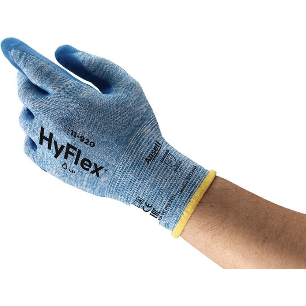 Image of  Norm: EN 388ANSELL Handschuhe HyFlex® 11-920 Gr.10 blau EN ANSELL Handschuhe HyFlex® 11-920 Gr.10 blau EN