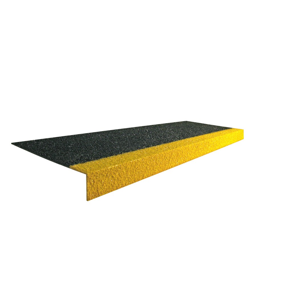 Image of  In verschiedenen Grössen erhältlichAntirutsch-Treppenstufenprofil COBAGRiP® Stair Tread, HxBxT 5,5 x 1.000 x 345 mm, schwarz/gelb Antirutsch-Treppenstufenprofil COBAGRiP® Stair Tread, HxBxT 5,5 x 1.000 x 345 mm, schwarz/gelb
