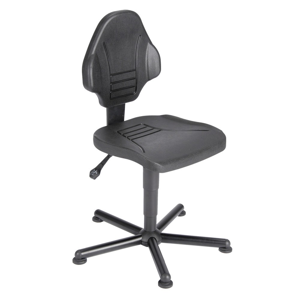 Image of Vielseitig einsetzbar: Arbeitsdrehstuhl Assistant Ob am Fliessband, Packtisch oder an der Maschine – der Arbeitsdrehstuhl Assistant fördert gesundes Sitzen. Über eine Gasfeder bringen Sie den Arbeitsstuhl auf die gewünschte Sitzhöhe. Sie ist stufenlos zwi