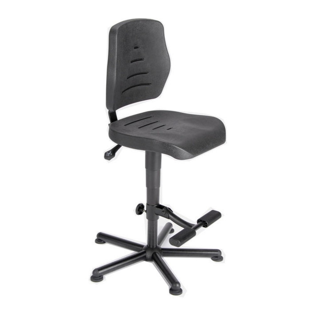 Image of Schwerlast-Drehstuhl mit Komfortfunktionen Der Arbeitsdrehstuhl Workster Komplex XXL bietet Personen bis max. 170 kg Körpergewicht eine ergonomische Sitzgelegenheit für viele Arbeiten. Ob bei Fliessbandtätigkeiten, dem Bedienen von Maschinen oder Verpacke