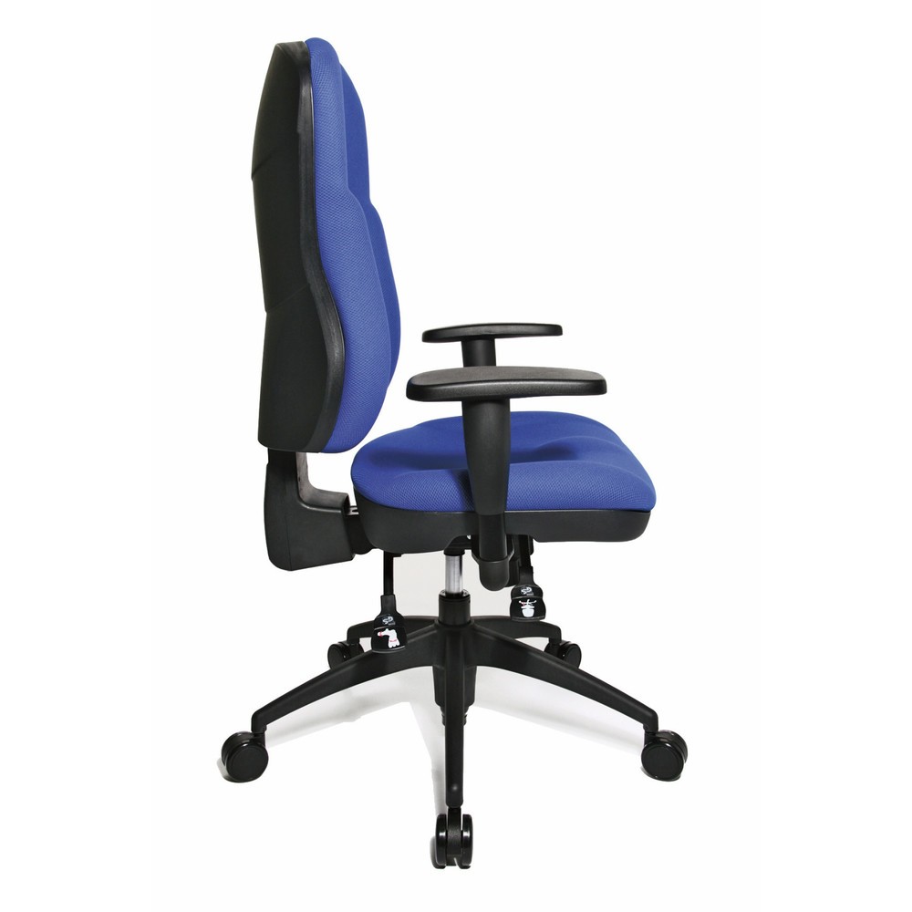 Image of Ergonomisch sitzen mit der Armlehne Topstar® Wellpoint Experten raten zu einer ergonomischen Sitzhaltung beim Arbeiten am Schreibtisch, um gesundheitlichen Schäden an Rücken und Bandscheiben vorzubeugen. Eine höhenverstellbare Armlehne unterstützt das Ein