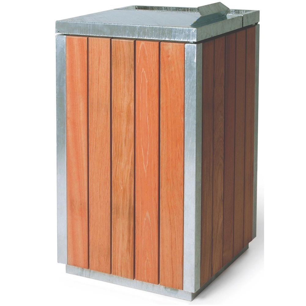 Image of Zigarette, Asche und Schachtel sauber entsorgen: in der Ascher-Abfall-Kombination Castor Egal ob in Parkanlagen, Eingangsbereichen, auf Parkplätzen oder Veranstaltungsflächen: Der vandalismussichere Ascher-Abfallbehälter Castor in natürlichem Design sorgt