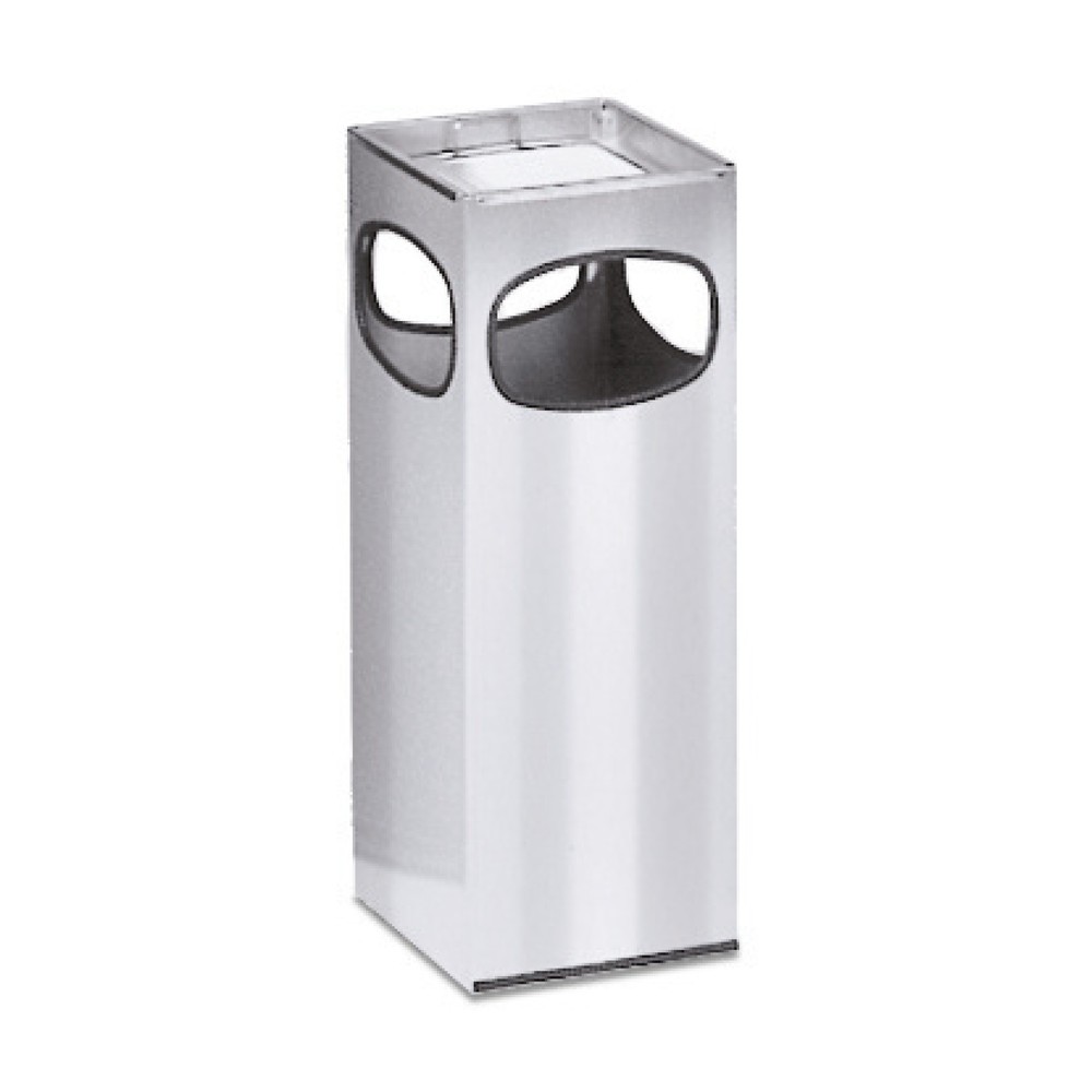 Image of Ascher-Abfall-Kombination für den Innen- und Aussenbereich Die Ascher-Abfall-Kombination VAR®, Edelstahl, 28 Liter zeichnet sich durch eine hochwertige Eleganz und Langlebigkeit aus. Der Korpus besteht aus gebürstetem Edelstahl und der Aschereinsatz aus S