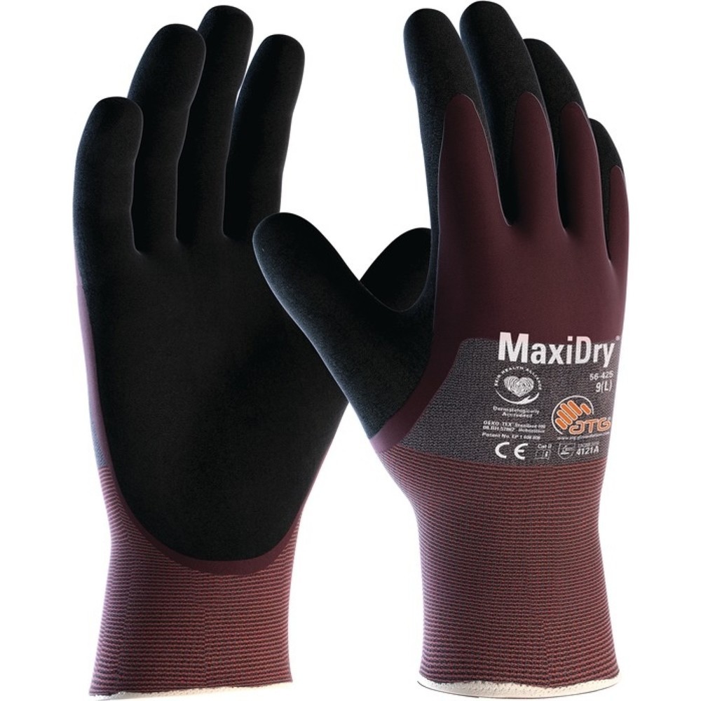 Image of  Material: Nylon mit Nitril/Nitril-„Micro-Cup“-BeschichtungATG Handschuhe MaxiDry® 56-425 Gr.10 ATG Handschuhe MaxiDry® 56-425 Gr.10