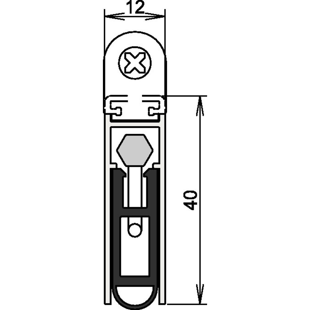 Image of  Nutbreite: 12mmATHMER Türdichtung Kältefeind Allround® 1-689, Aluminium silberfarben eloxiert, 1-seitig Länge 1083 mm, Holztüren ATHMER Türdichtung Kältefeind Allround® 1-689, Aluminium silberfarben eloxiert, 1-seitig Länge 1083 mm, Holztüren