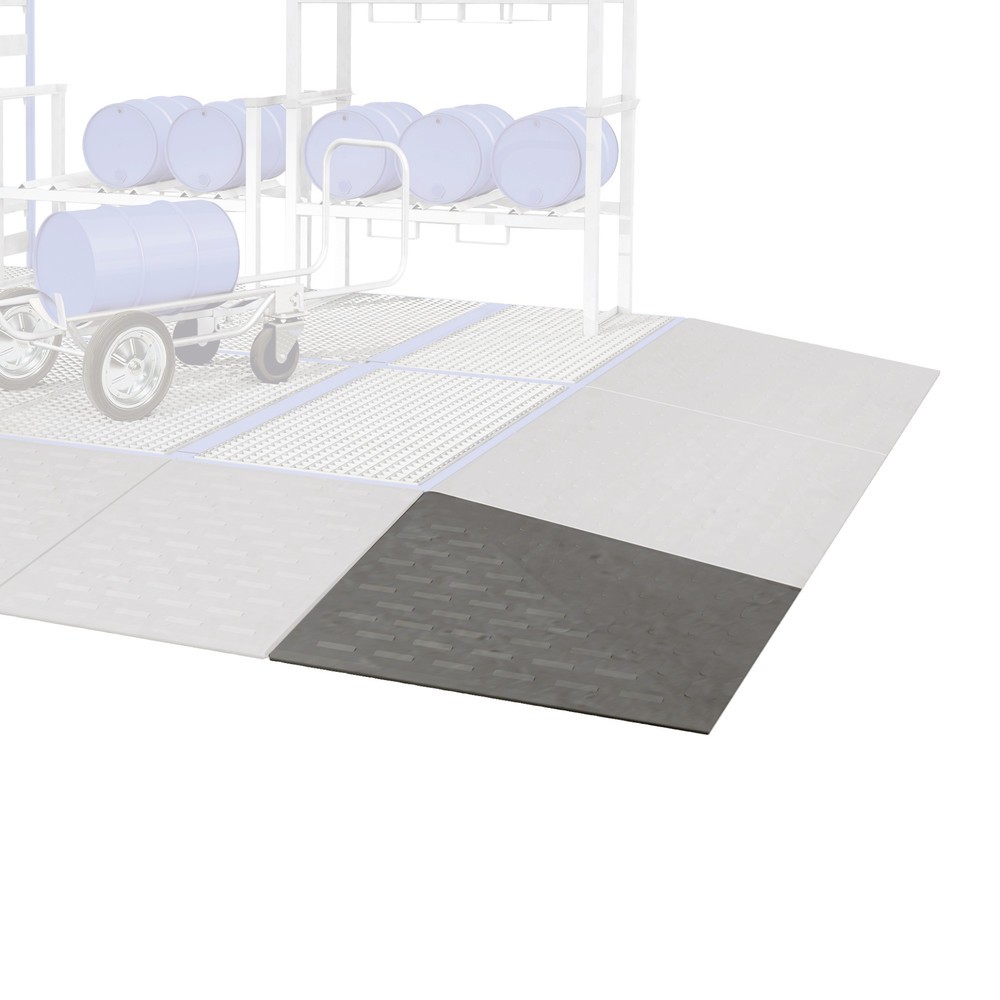 Image of Auffahrecken aus Polyethylen Die Auffahrecken asecos® für PE-Bodenelemente ergänzen den Verbund aus PE-Wannen optimal. Der Kunststoff Polyethylen ist besonders resistent und empfiehlt sich für die Lagerung von vielen Säuren und Laugen. Die gesamte Wannenk
