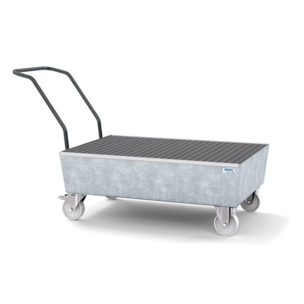 Image of  In verschiedenen Grössen pulverbeschichtet oder verzinkt erhältlichAuffangwanne CL, verfahrbar, für 2x 200-Liter-Fässer, verzinkt Auffangwanne CL, verfahrbar, für 2x 200-Liter-Fässer, verzinkt