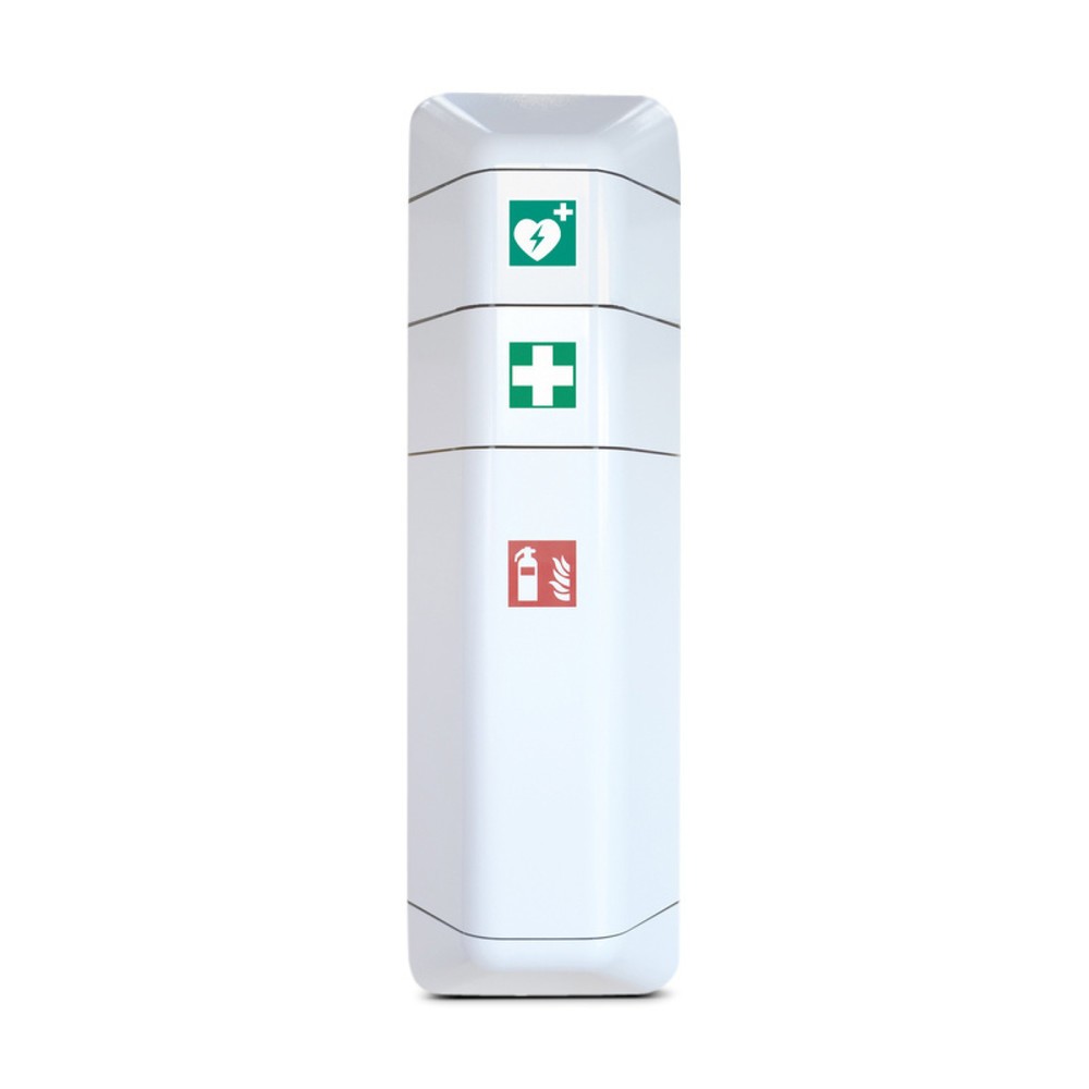 Image of  Leicht zu öffnenAufsatz Defibrillator für Feuerlöscher-Aufbewahrungsschrank, weiss Aufsatz Defibrillator für Feuerlöscher-Aufbewahrungsschrank, weiss