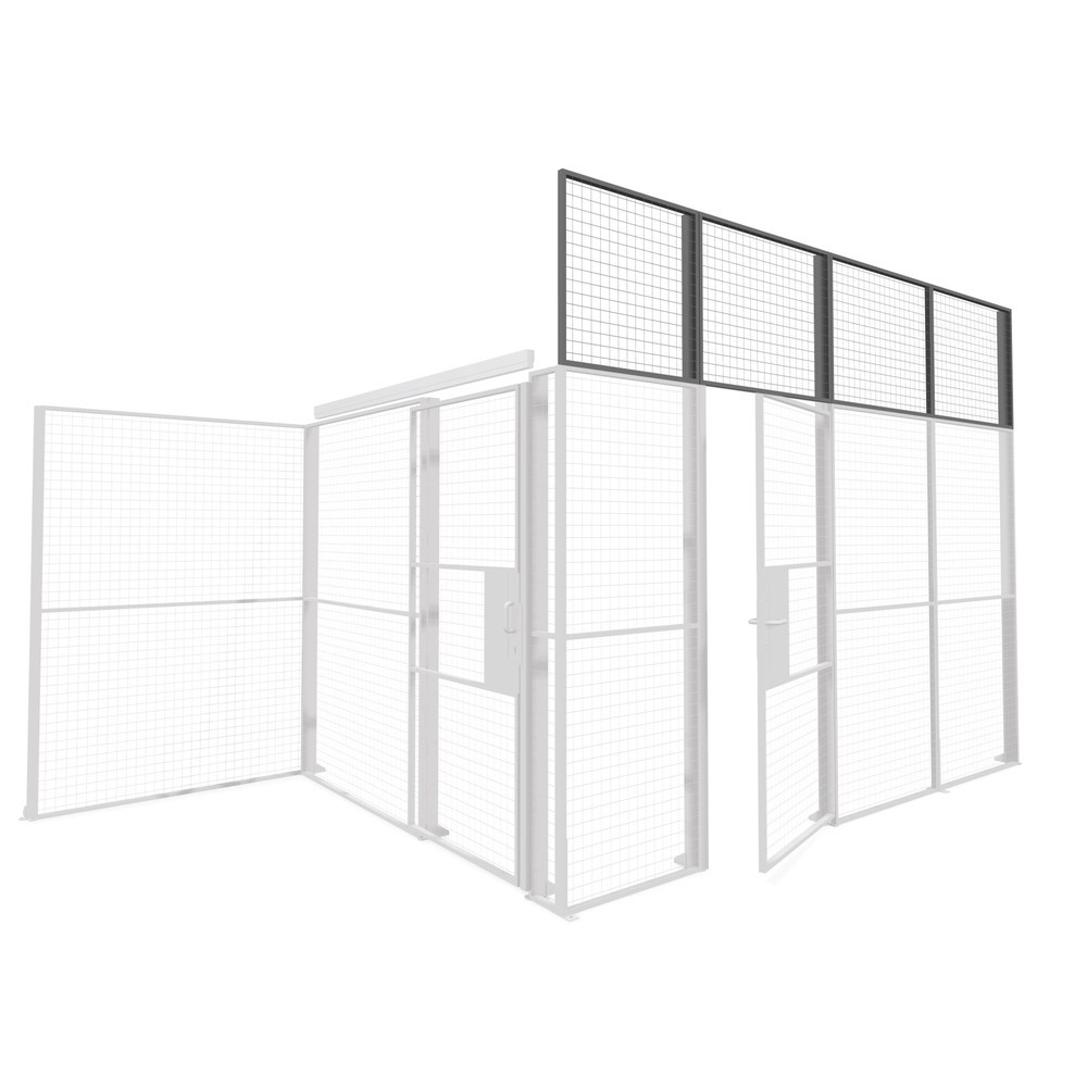 Image of Trennwände für die Industrie, Lager und Produktion Modularisierte Trennwandelemente ermöglichen Ihnen eine Aufteilung von Lager- und Produktionsstätten ganz nach Ihren Wünschen. Das Aufsatzelement TROAX® für Wandelemente mit einer Rahmenstärke von 20 x 30