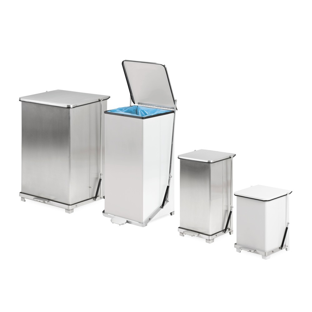 Image of Bedienungsfreundlicher Abfallbehälter Industrie In Grossküchen, Krankenhäusern oder Produktionshallen fällt viel Abfall an. Gerade in diesen Industriezweigen sorgen Sie mit dem Abfallsammler Industrie für eine optimale Abfallentsorgung. Das Dämpfersystem 