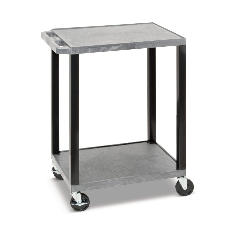 Image of Kunststoff-Transportwagen BASIC, mit Ladeflächen Dieser robuste Transportwagen aus wiederverwertbarem Polyethylen ist extrem stossfest und universell einsetzbar. Die glatten Ladeflächen sind mit einer rutschhemmenden Oberfläche und einem umlaufenden Abrol