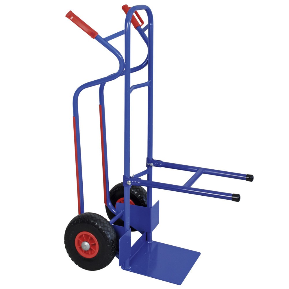 Image of BASIC Stuhlkarre mit höhenverstellbaren Armen für flexibles Beladen Stuhltransporte bequem realisieren: Stühle und anderes Equipment transportieren Sie auf der BASIC Stuhlkarre einfach in einer Ladung. Höhenverstellbare Tragarme mit 70 kg Tragkraft bieten