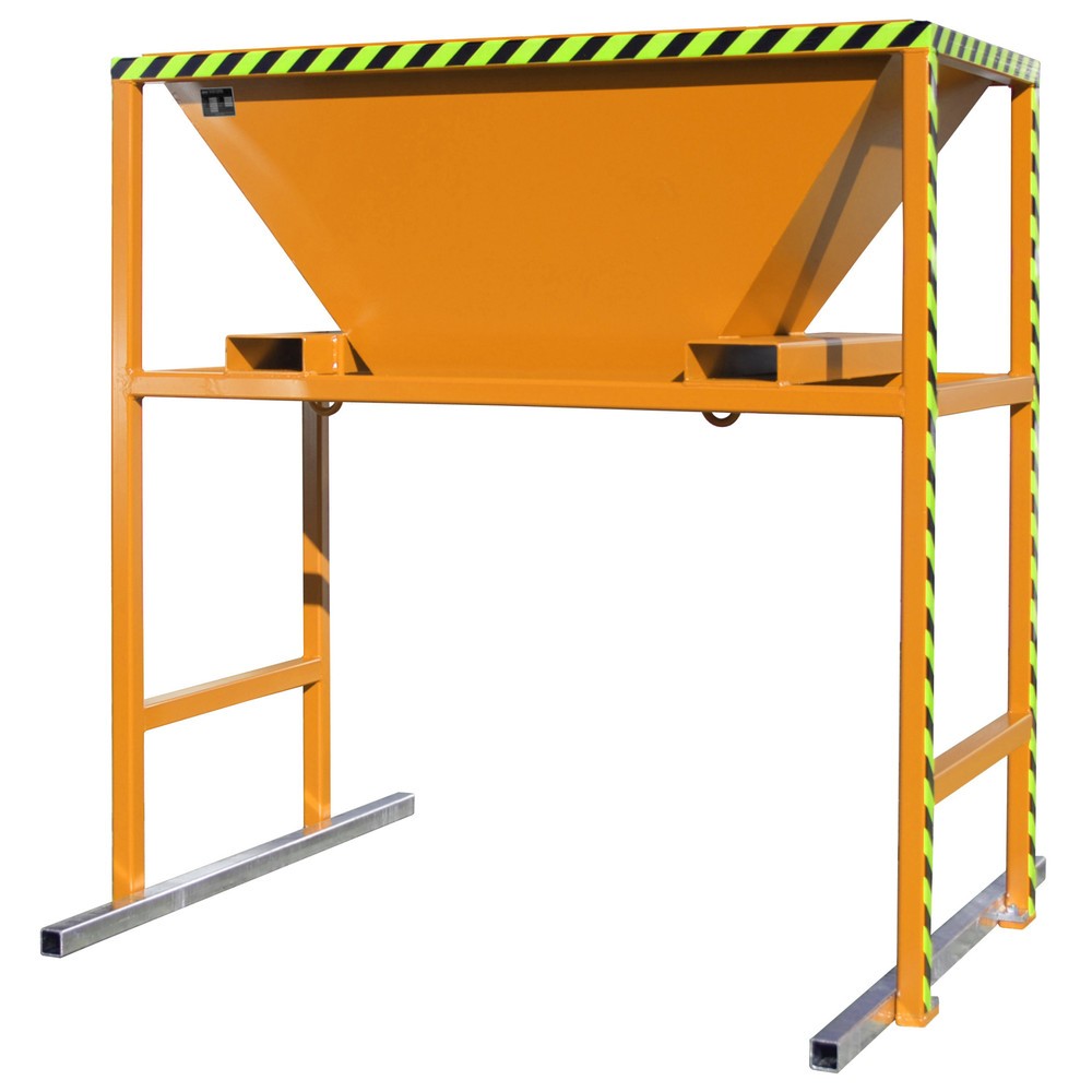 Image of  In Mobil- und Standausführung erhältlichBauer® Befülltrichter für Transportsäcke BIG BAG, HxBxT 2.050 x 1.980 x 1.700 mm, RAL 2000 gelborange Bauer® Befülltrichter für Transportsäcke BIG BAG, HxBxT 2.050 x 1.980 x 1.700 mm, RAL 2000 gelborange