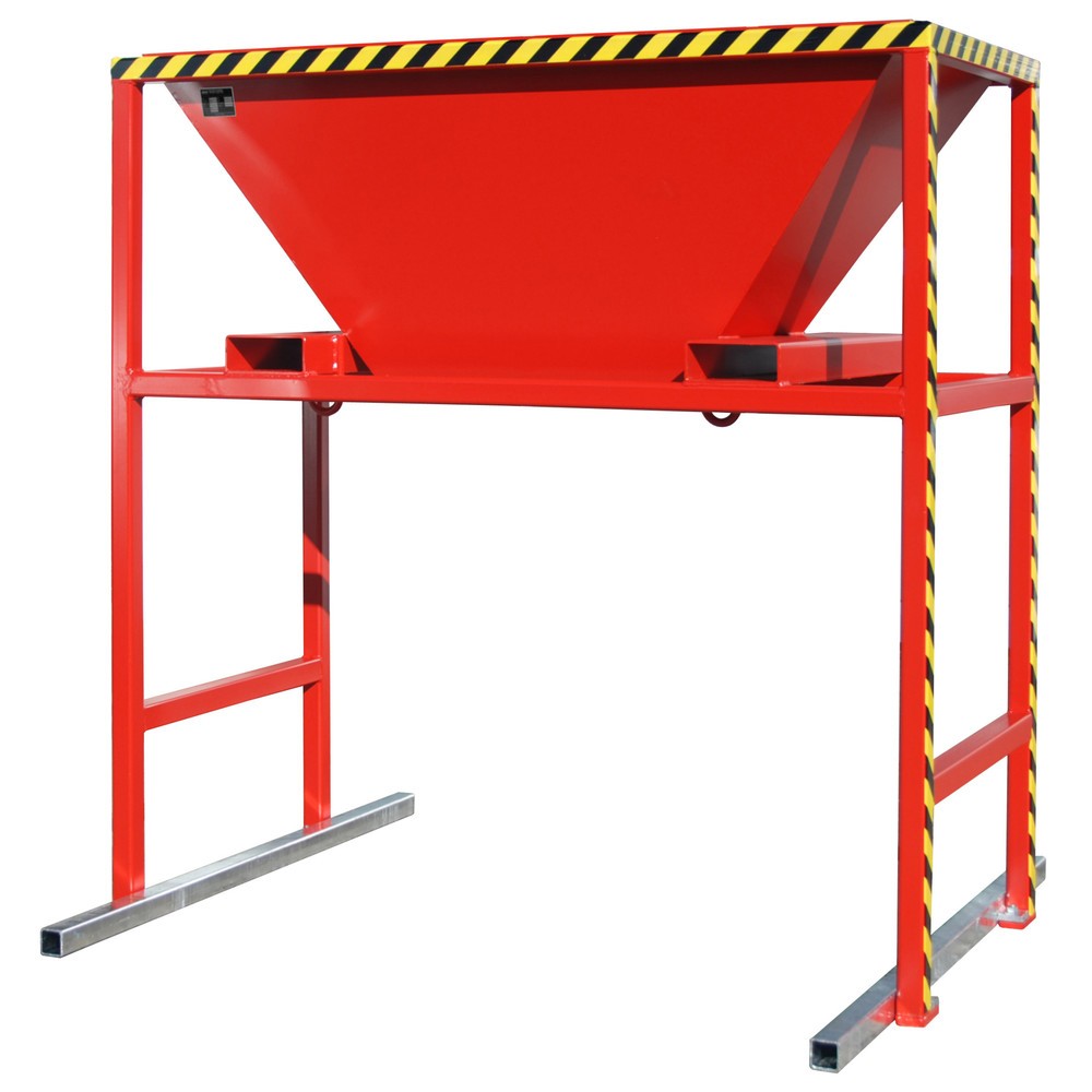 Image of  In Mobil- und Standausführung erhältlichBauer® Befülltrichter für Transportsäcke BIG BAG, HxBxT 2.050 x 1.980 x 1.700 mm, RAL 3000 feuerrot Bauer® Befülltrichter für Transportsäcke BIG BAG, HxBxT 2.050 x 1.980 x 1.700 mm, RAL 3000 feuerrot