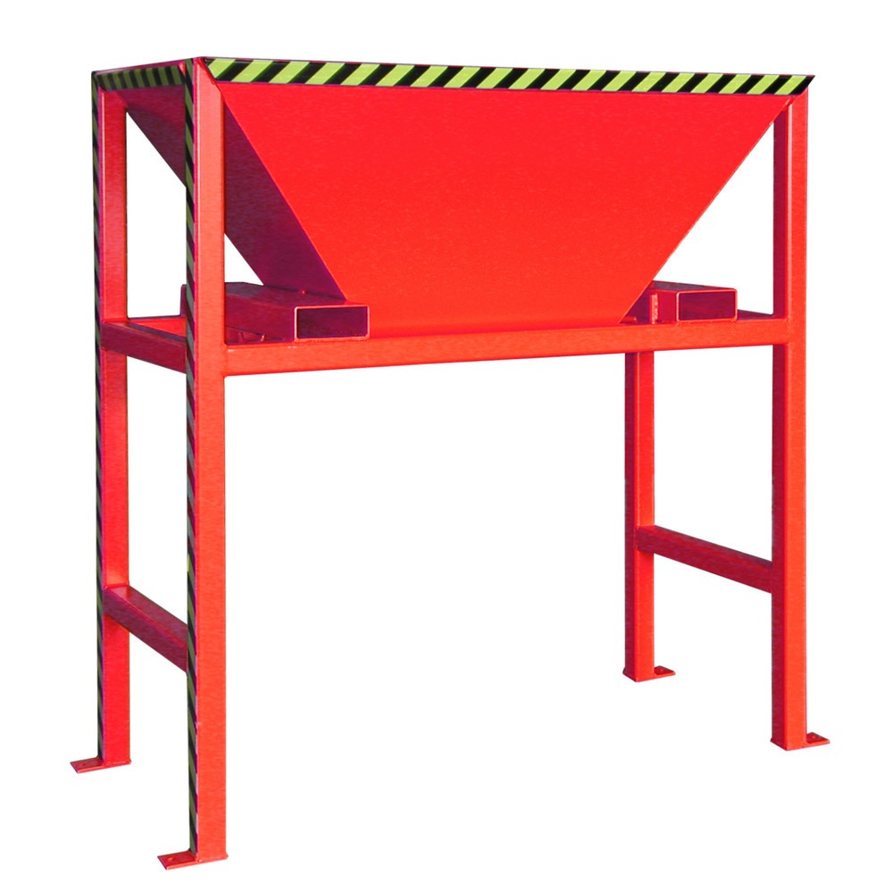 Image of  In Mobil- und Standausführung erhältlichBauer® Befülltrichter für Transportsäcke BIG BAG, HxBxT 2.050 x 1.980 x 980 mm, RAL 3000 feuerrot Bauer® Befülltrichter für Transportsäcke BIG BAG, HxBxT 2.050 x 1.980 x 980 mm, RAL 3000 feuerrot