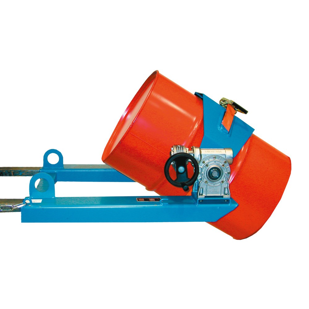 Image of Fasskipper für Stahl- und Kunststofffässer Die stabile Profilstahlkonstruktion des Fasskippers bietet eine sichere Transportmöglichkeit für Stahl-Spundfässer, Stahl-Deckelfässer, Rollreifenfässer, Kunststoff-L-Ringfässer und Kunststoff-Doppel-L-Ringfässer