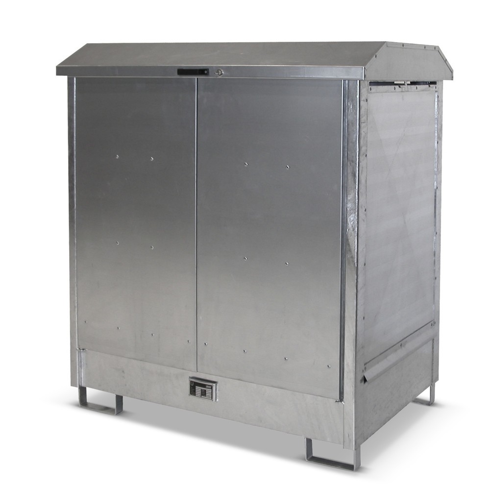 Image of Für die Gefahrstofflagerung in Fässern oder Kleingebinden Mit dem Gefahrstoff-Depot GD-N, inkl. Auffangwanne lagern Sie sicher und vorschriftsgemäss 60-/200-Liter-Fässern oder Kleingebinde mit entzündbaren Flüssigkeiten der GHS-Kategorien 1-3 sowie gewäss