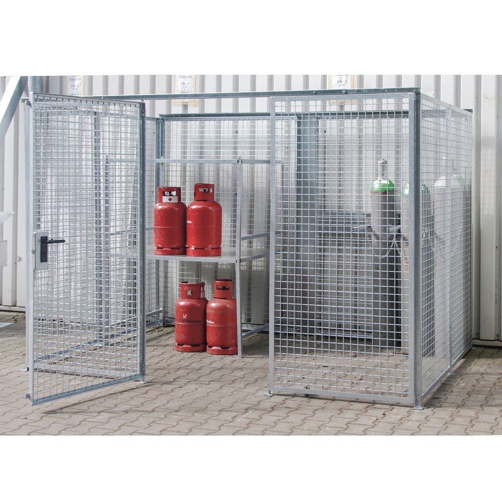 Image of  In verschiedenen Grössen erhältlichBauer® Gestell für Gasflaschen-Lagerbox TRGS 510, HxBxT 850 x 1.300 x 1.000 mm Bauer® Gestell für Gasflaschen-Lagerbox TRGS 510, HxBxT 850 x 1.300 x 1.000 mm
