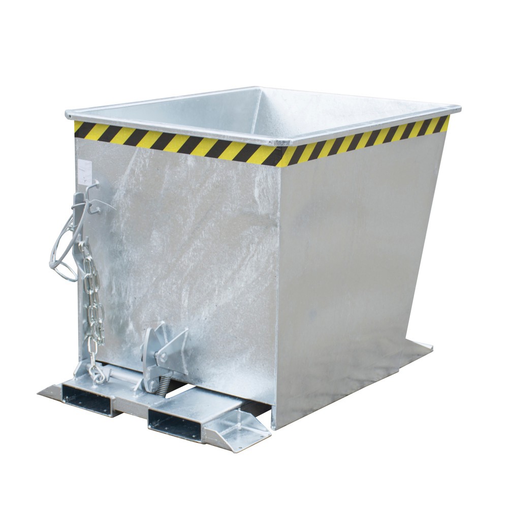 Image of Kompakter Behälter mit günstigem Kippwinkel: für einfaches Entleeren Mit dem Kippbehälter für Routenzüge lassen sich Schuttgüter und Produktionsabfälle einfach und flexibel transportieren. Mithilfe der mechanischen Kippfunktion können Sie den Container zu