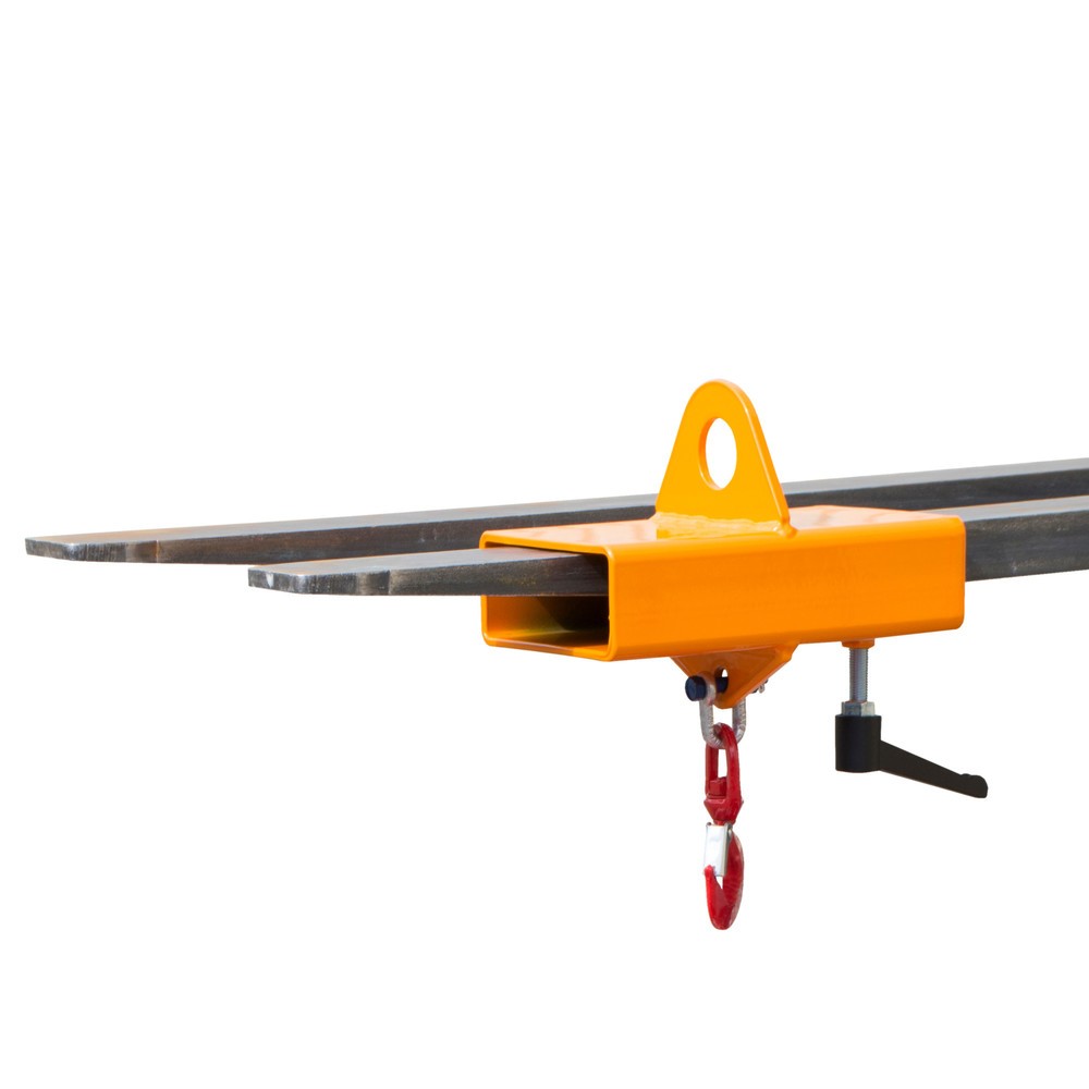 Image of Der Lasthaken für Gabelstapler und Kran, lackiert transporiert schwere Lasten sicher Dieser Lasthaken ist ideal geeignet, um schwere Lasten sowohl mit dem Gabelstapler als auch mit dem Kran sicher aufzunehmen. Der Ösenlasthaken ist durch eine stabile und 
