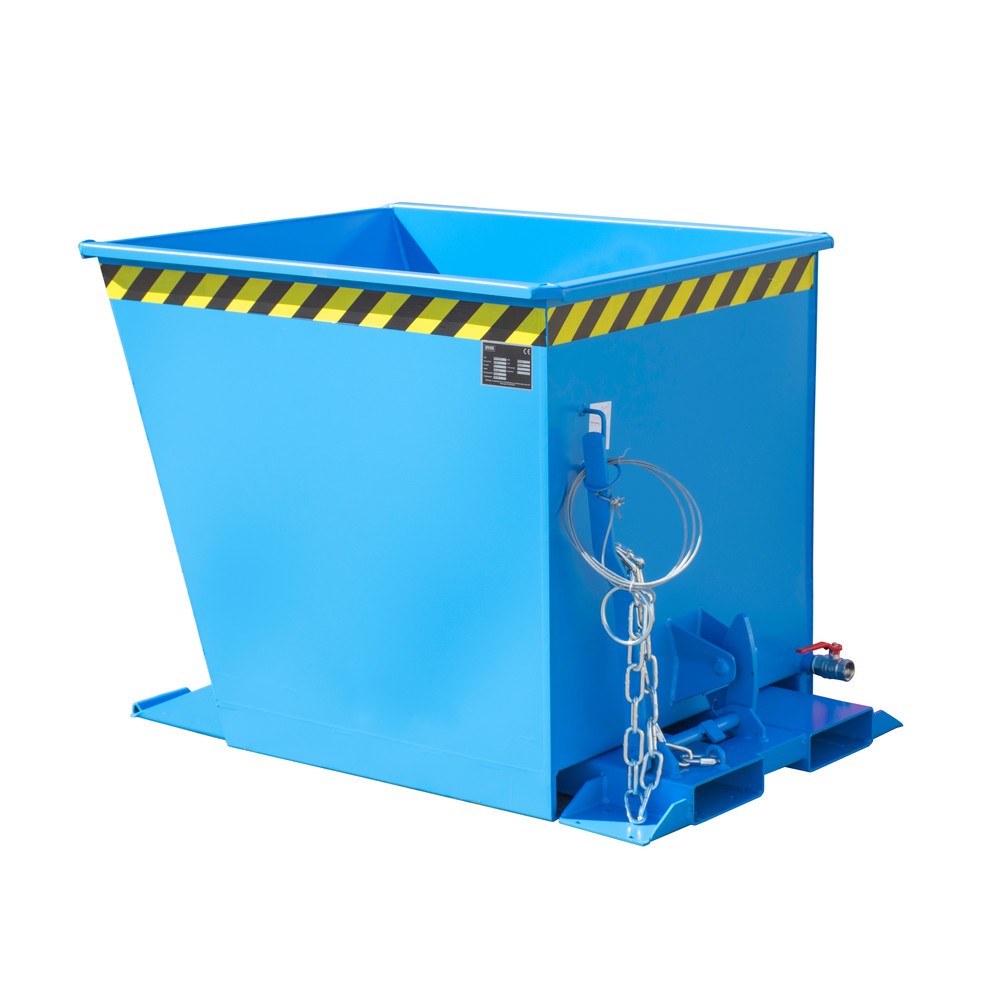 Image of Späne-Kippbehälter: Sicheres Entleeren durch mechanische Kippfunktion Der Späne-Kippbehälter für Routenzüge eignet sich ideal zum Transportieren und Verladen von Produktionsabfällen und Wertstoffen. Die robuste Konstruktion aus Wannenblech mit stabilem Gr