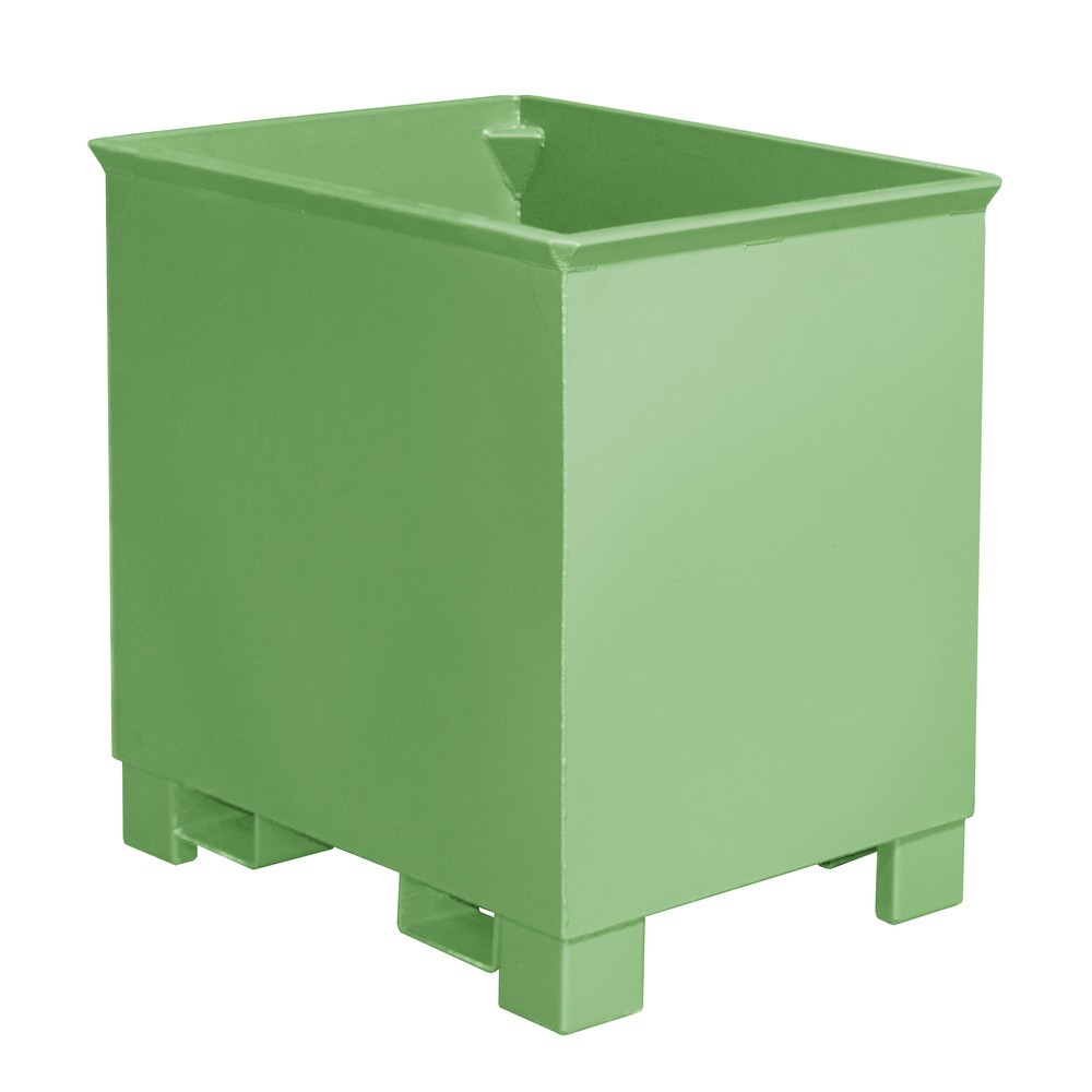 Image of Feststoffe flexibel transportieren mit praktischen Stapelbehältern Die Stapelbehälter für Routenzüge eignen sich ideal zum innerbetrieblichen Transport von Produktionsabfällen und Wertstoffen auf Roll- und Transportwagen (1.200 x 800 mm). Die Container be