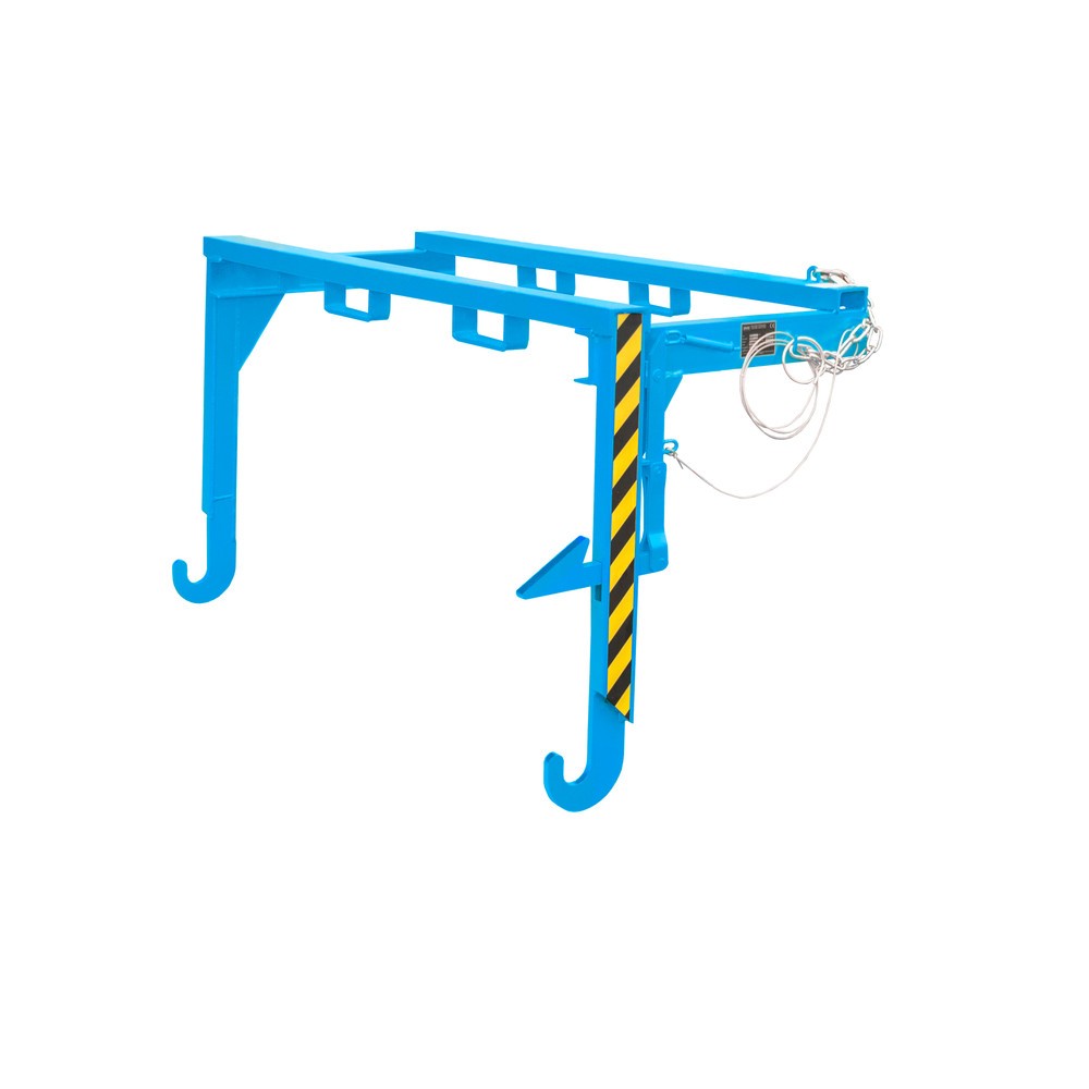 Image of  Inklusive Einfahrtaschen für GabelstaplerBauer® Traverse für stapelbare Kippbehälter, Volumen 1,5 m³, RAL 5012 lichtblau Bauer® Traverse für stapelbare Kippbehälter, Volumen 1,5 m³, RAL 5012 lichtblau