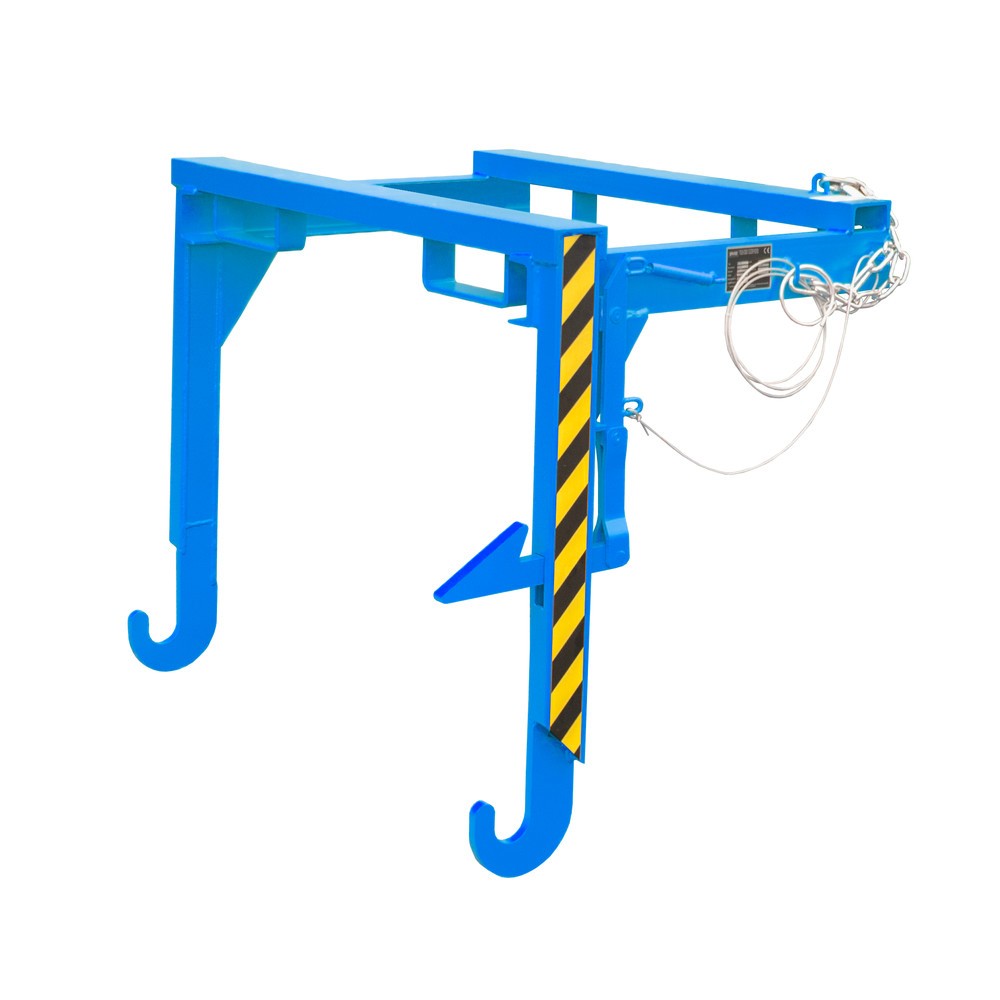 Image of  Inklusive Einfahrtaschen für GabelstaplerBauer® Traverse für stapelbare Kippbehälter, Volumen 0,9 m³, RAL 5012 lichtblau Bauer® Traverse für stapelbare Kippbehälter, Volumen 0,9 m³, RAL 5012 lichtblau