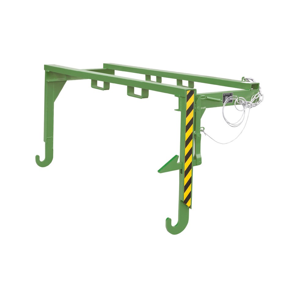 Image of  Inklusive Einfahrtaschen für GabelstaplerBauer® Traverse für stapelbare Kippbehälter, Volumen 2 m³, RAL 6011 resedagrün Bauer® Traverse für stapelbare Kippbehälter, Volumen 2 m³, RAL 6011 resedagrün