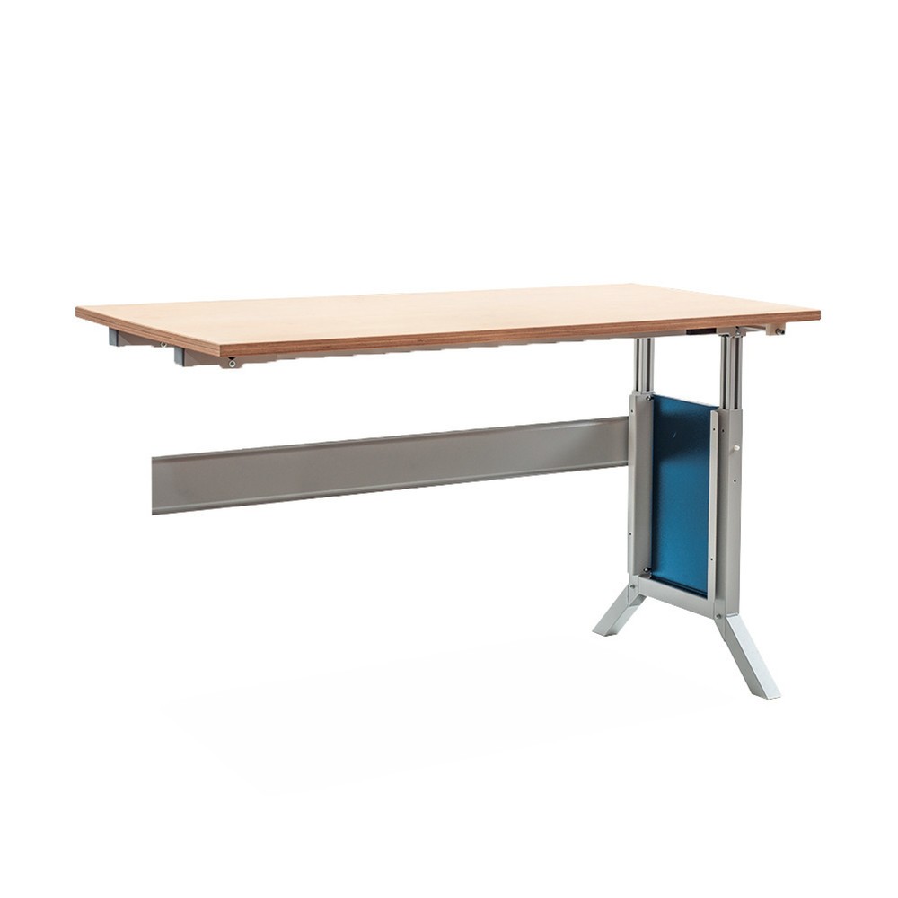 Image of Flexibles Arbeitsplatzsystem: Anbautisch für optimale Arbeitsbedingungen Ermöglichen Sie Ihren Mitarbeitern individuelle Arbeitsplätze. Da sich gerade in einer Werkstatt sitzende und stehende Tätigkeiten häufig abwechseln, ist ein anpassbarer Arbeitsplatz