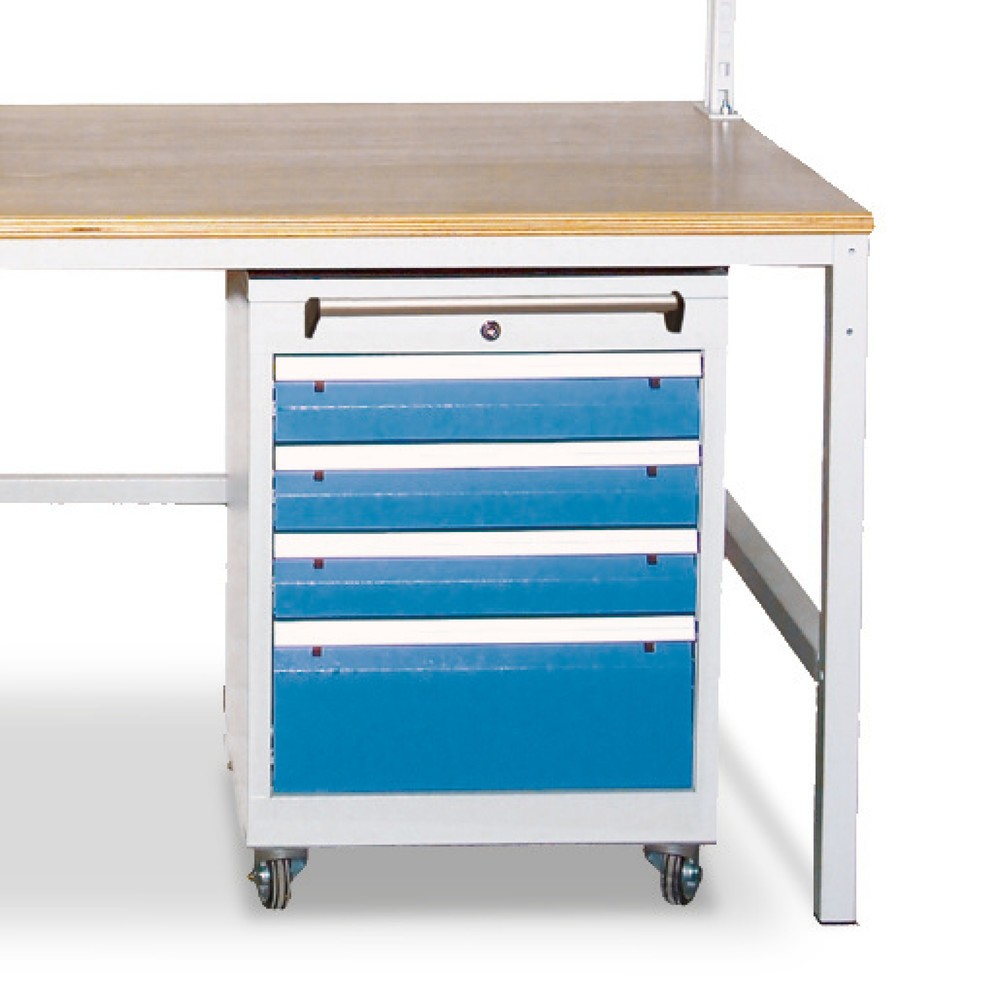 Image of Mobile Aufbewahrung Ihrer Arbeitsutensilien in einem Rollcontainer mit Schubladen Sind Sie oft an verschiedenen Stellen im Unternehmen gefragt, dann hilft Ihnen ein mobiler Schubladen-Schrank beim Transport Ihrer Unterlagen und Gegenstände. Auch mit reich
