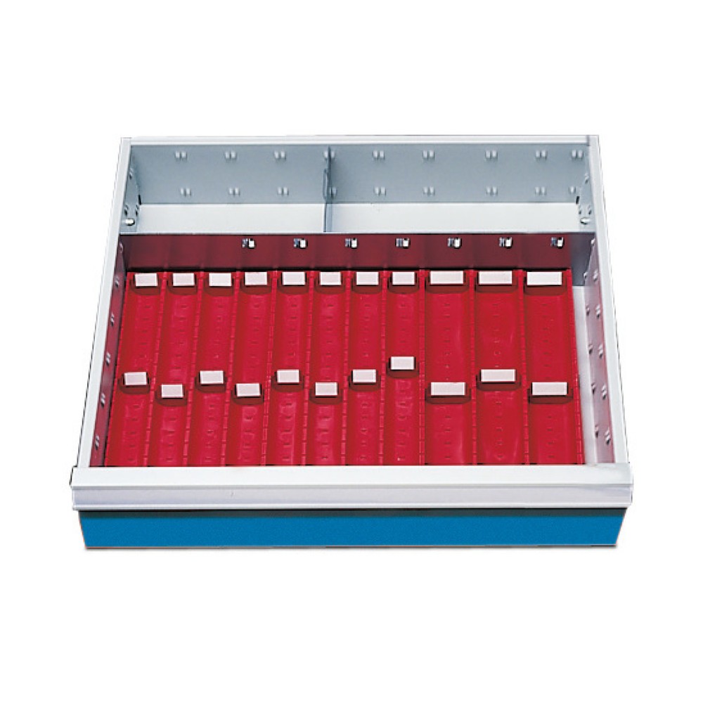 Image of Mulden in der Schublade für einfache Strukturierung Mit der Schubladeneinteilung fördern Sie reibungslose Arbeitsabläufe. Die übersichtliche Unterteilung ermöglicht Ihnen den direkten Zugriff auf benötigte Materialien. Für die Lagerung kleiner Utensilien 