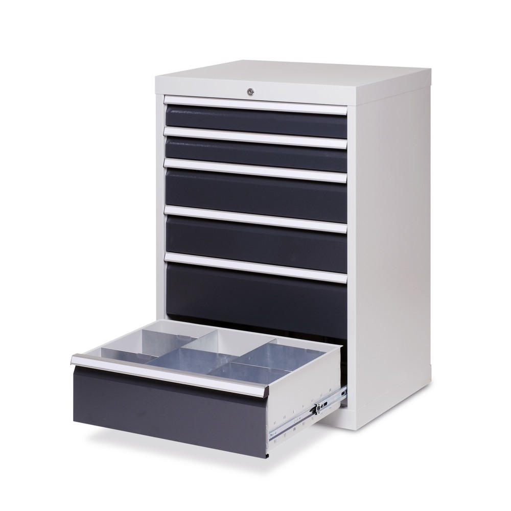 Image of Schubladenschrank Profi für dauerhafte Spitzenleistung Weil Schubladen in Betrieben Tag für Tag zigfach beansprucht werden, ist eine hochwertige Lösung hierfür umso wichtiger. Dieser Profi Schubladenschrank überzeugt mit einem robusten, rahmenverstärkten 