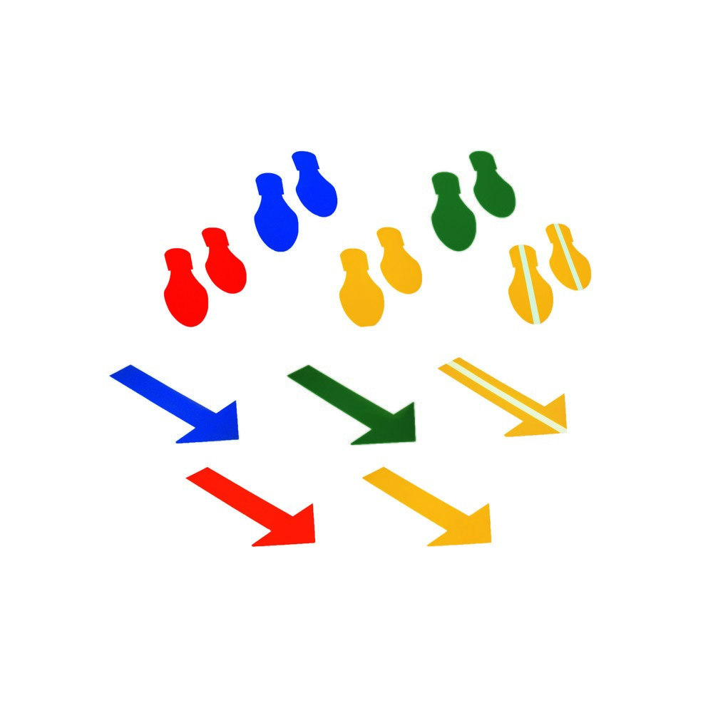 Image of  In vielen Farben (auch leuchtend) als Fussabdruck oder Pfeil erhältlich BOPLAN® Bodenmarkierung Line Plan, "Füsse", gelb BOPLAN® Bodenmarkierung Line Plan, "Füsse", gelb