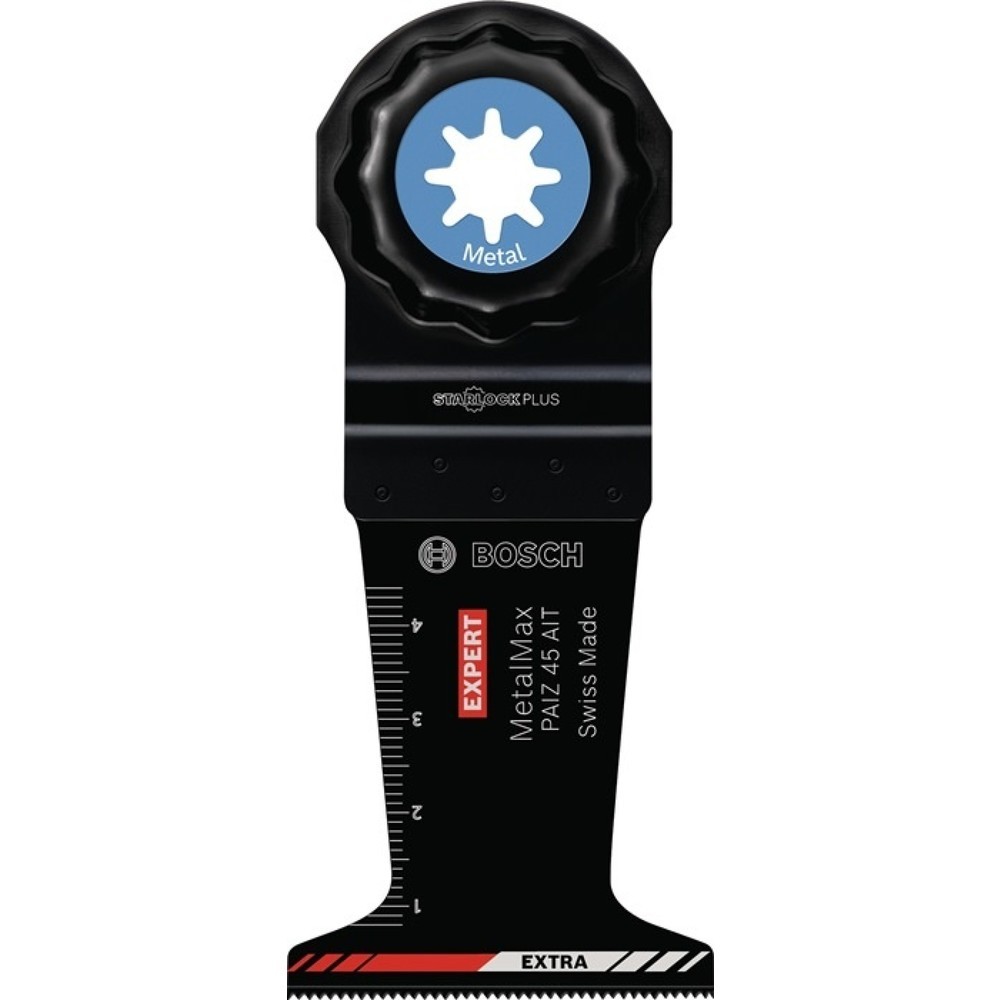 Image of  Starlock Aufnahme für maximale Kraftübertragung und bequemen KlingenwechselBOSCH Tauchsägeblatt PAIZ 45 AIT, Starlock Plus, Breite 45 mm Eintauchtiefe 50 mm 1 Stück BOSCH Tauchsägeblatt PAIZ 45 AIT, Starlock Plus, Breite 45 mm Eintauchtiefe 50 mm 1 Stück