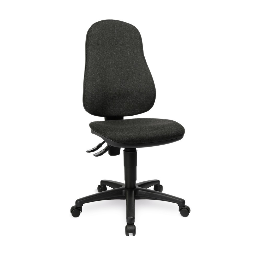Image of Mehr Ergonomie durch den Bürodrehstuhl Point 70 mit Bandscheibensitz Der Bandscheiben-Bürostuhl lässt sich dank seines Sicherheitsgasliftes stufenlos in der Sitzhöhe verstellen. Die Rückenlehne ist ergonomisch geformt und verfügt über eine integrierte Len