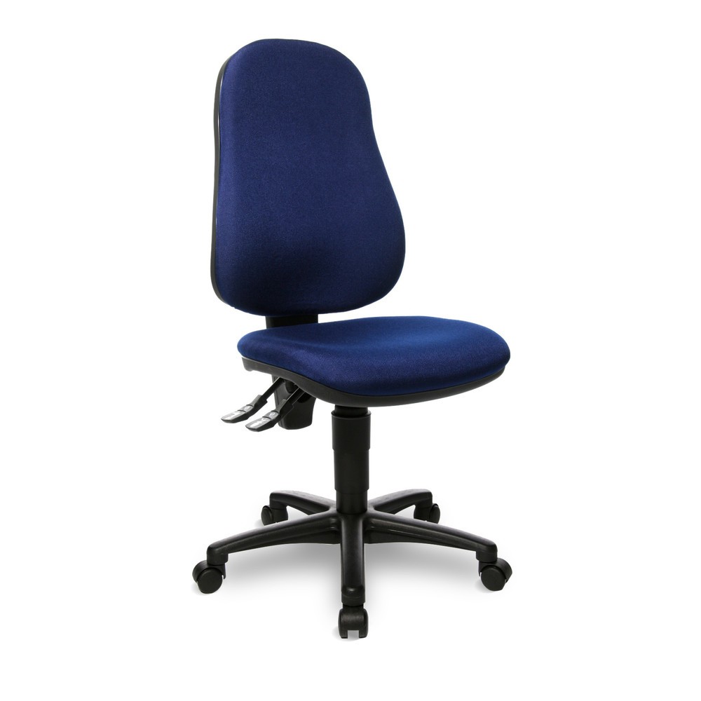 Image of Mehr Ergonomie durch den Bürodrehstuhl Point 70 mit Bandscheibensitz Der Bandscheiben-Bürostuhl lässt sich dank seines Sicherheitsgasliftes stufenlos in der Sitzhöhe verstellen. Die Rückenlehne ist ergonomisch geformt und verfügt über eine integrierte Len