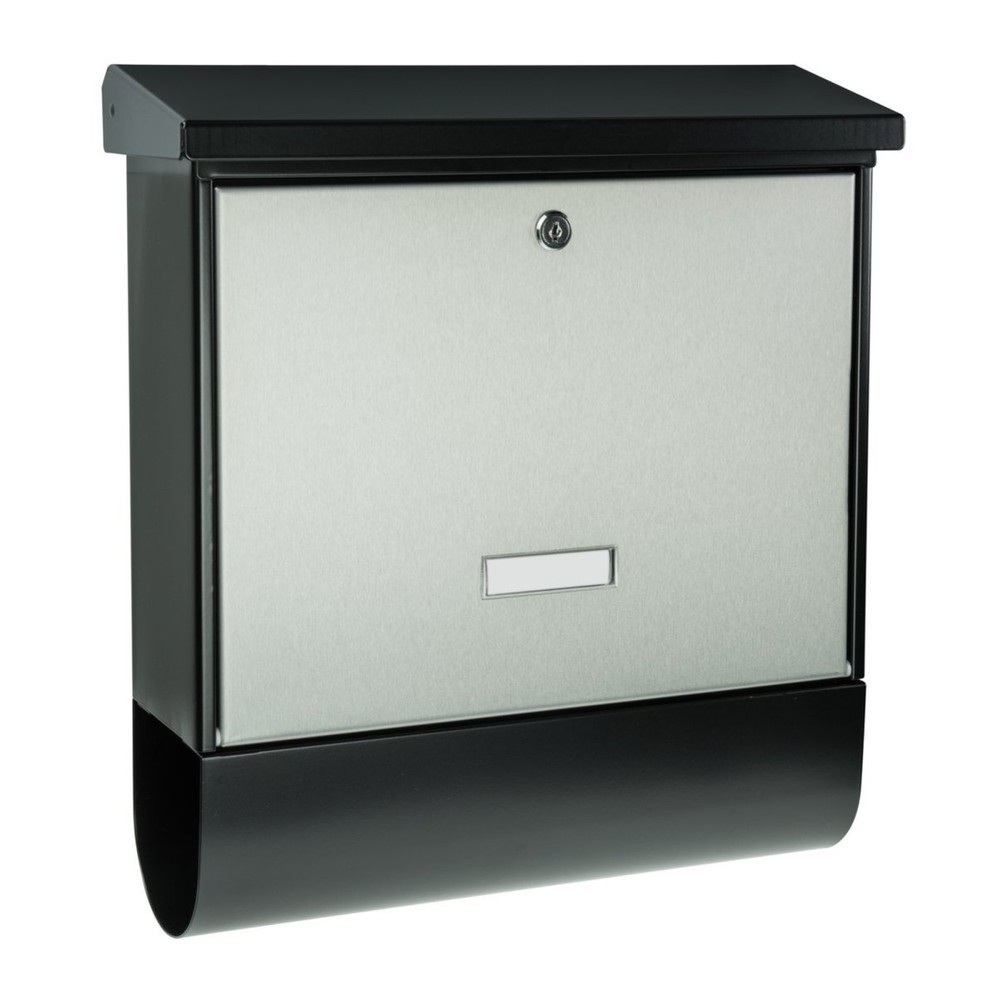 Image of  Einwurf (B x H): 332 x 31 mmBURG-WÄCHTER Briefkasten Black & Steel London-Set 68670 B+S BURG-WÄCHTER Briefkasten Black & Steel London-Set 68670 B+S