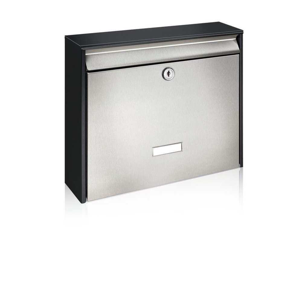 Image of  Einwurf (B x H: 333 x 34 mm)BURG-WÄCHTER Briefkasten Black & Steel Oxford 6877 B+S BURG-WÄCHTER Briefkasten Black & Steel Oxford 6877 B+S